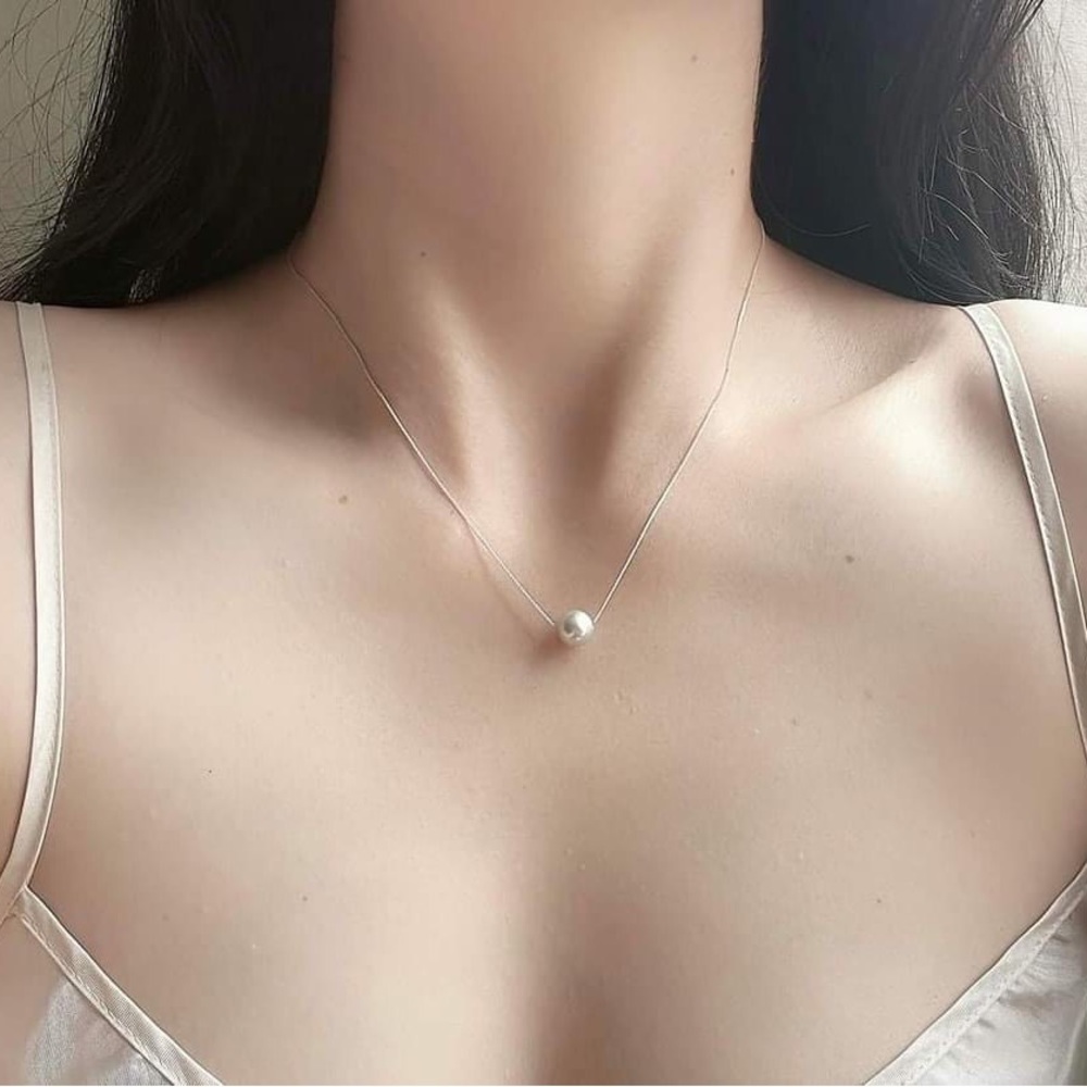 Pearl. Necklace for Women's. Real 925 Sterling Silver, Made in Italia